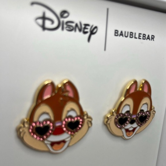 Disney BaubleBar Chip and Dale Valentine Earrings - Picture 2 of 5